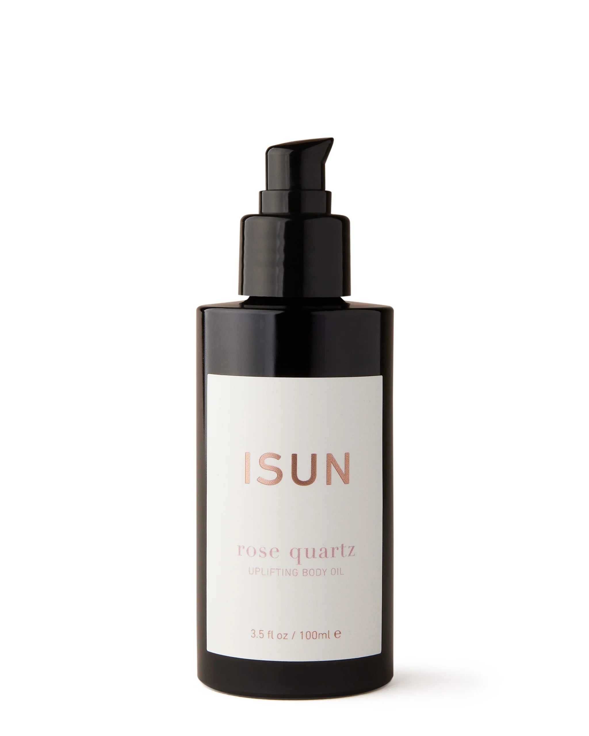 ISUN rose quartz product bottle on a white background