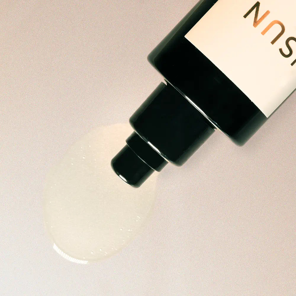 ISUN skincare product with pump on a light background