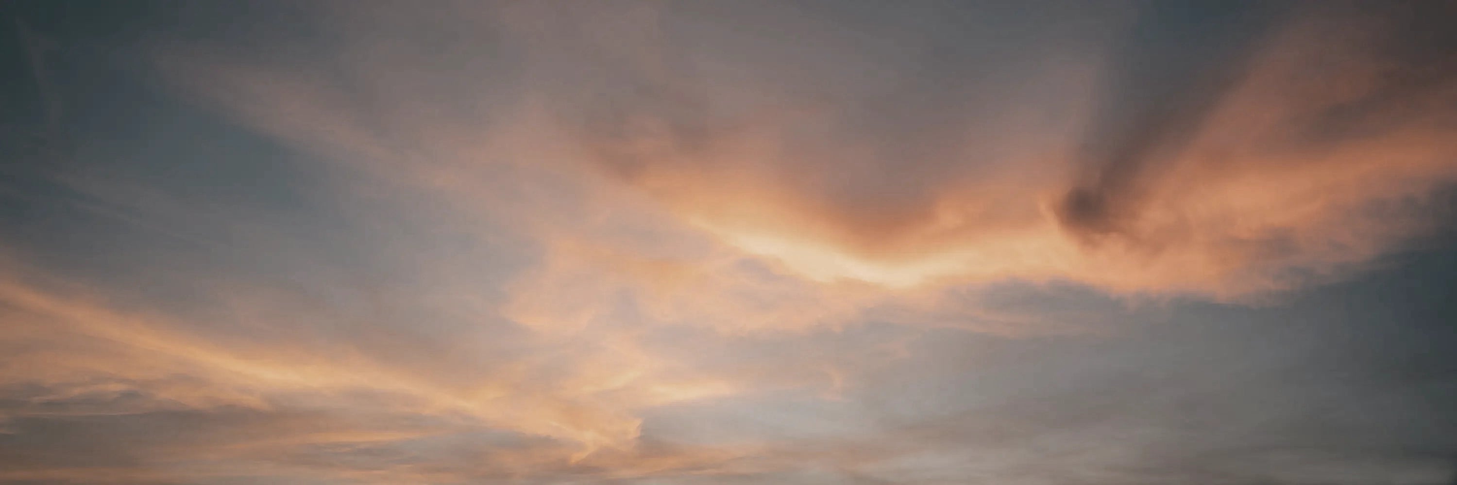 Sunset sky with orange and pink hues