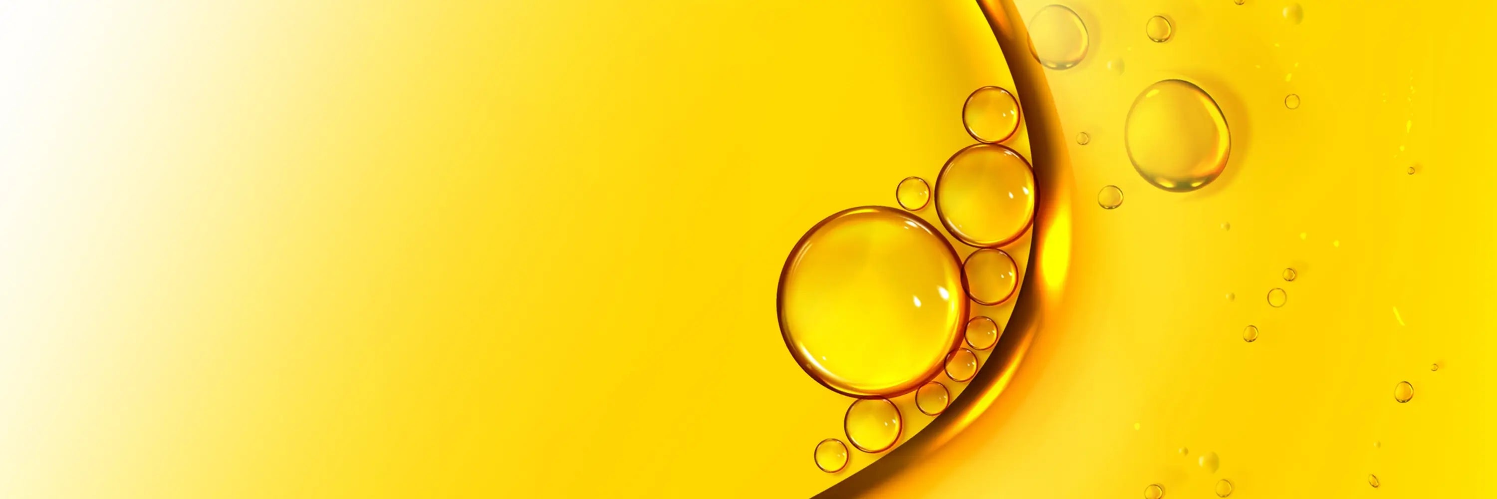 Yellow bubbles on a yellow background