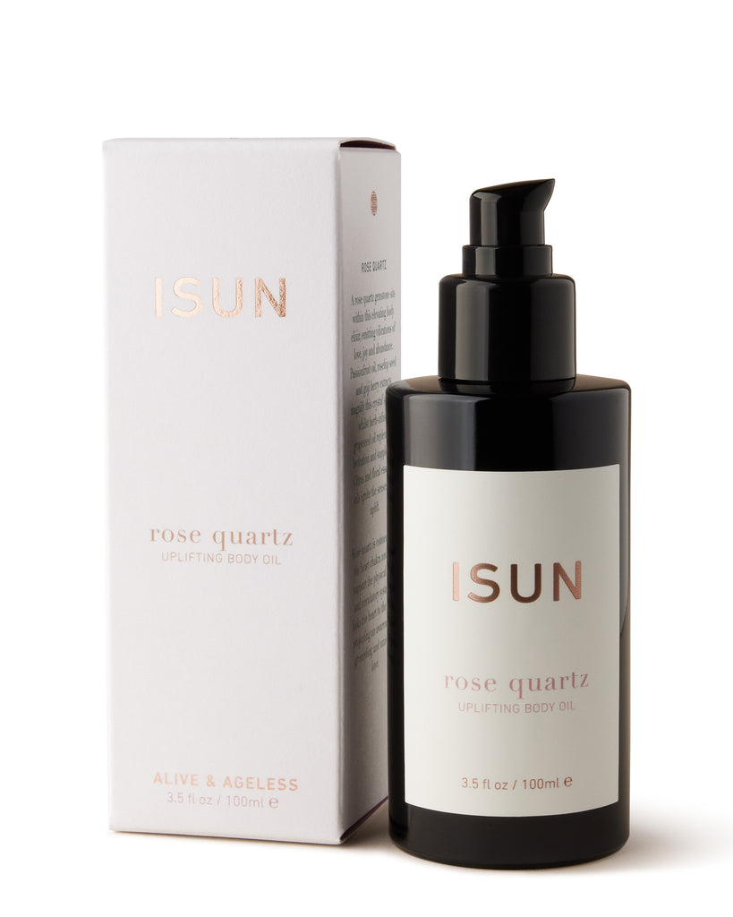 ISUN Rose Quartz Body Oil 100ml Bottle with Box